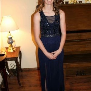Navy Blue Prom Dress